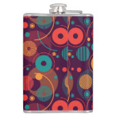 数々の色の幾何形状パターン フラスク (裏面)