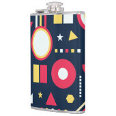 数々の色の幾何形状パターン フラスク (左)