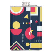 数々の色の幾何形状パターン フラスク (裏面)