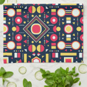 数々の色の幾何形状 キッチンタオル (折り畳み)