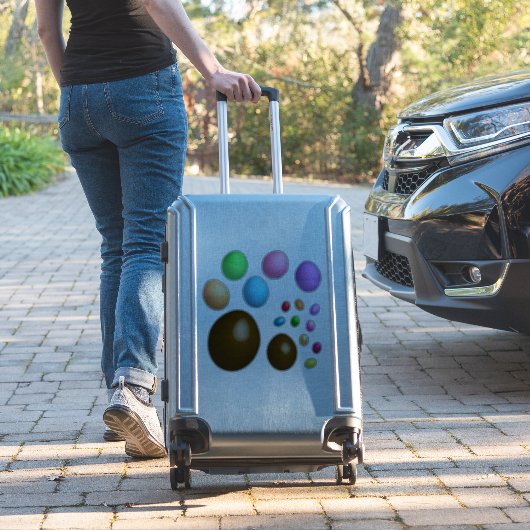 数々の色の復活祭の卵とクラゲ シール (スーツケースインサイチュ)