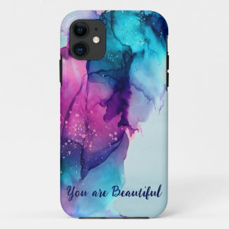 数々の色の抽象芸術絵画のケース iPhone 11 ケース