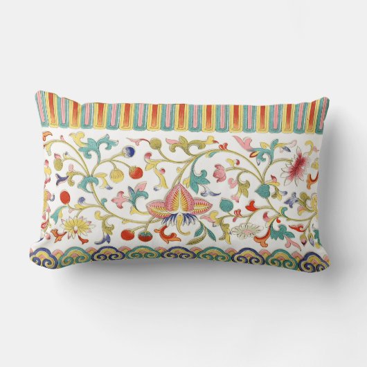 数々の色の東伝統的クッション ランバークッション (正面)