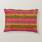 数々の色の枕ストライプとフェイク金ゴールド アクセントクッション (裏面)