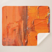 数々の色の油絵を描テクス。抽象芸術アートバック シェルパブランケット (正面(横))