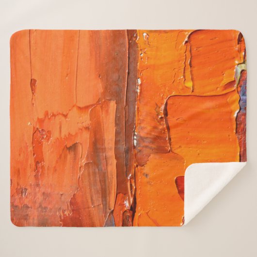 数々の色の油絵を描テクス。抽象芸術アートバック シェルパブランケット (正面(横))