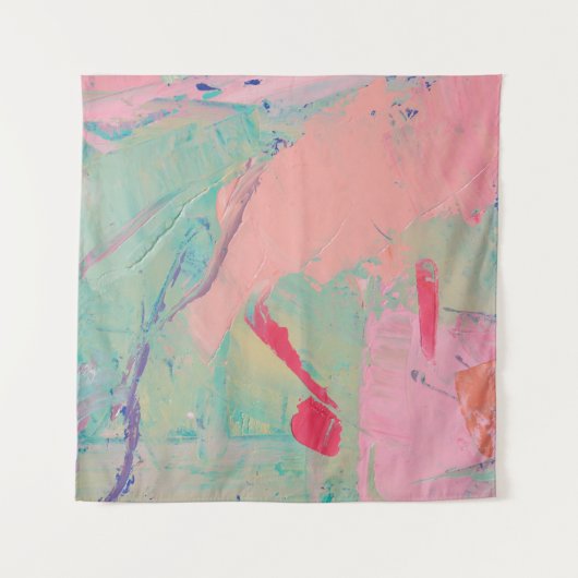 数々の色の油絵を描テクス。抽象芸術アートバック タペストリー (正面(横))