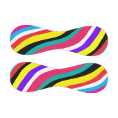 数々の色の波サイケデリック状ストライプ 野球ボール (パネル)