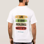 数々の色の漬物が良い Tシャツ (裏面)