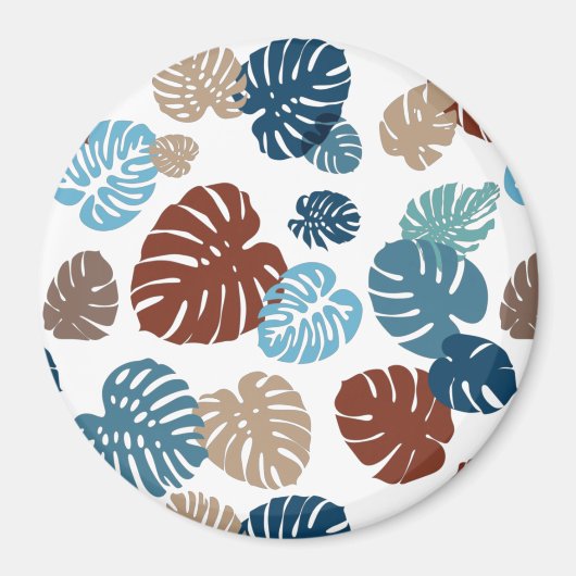 数々の色の熱帯葉11 マグネット (正面)