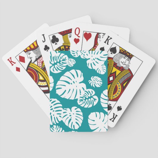 数々の色の熱帯葉3 トランプ (裏面)