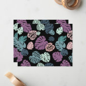 数々の色の熱帯葉5 ノートカード (正面/裏面インサイチュ)