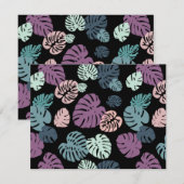 数々の色の熱帯葉5 ノートカード (正面/裏面)