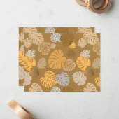 数々の色の熱帯葉6 ノートカード (正面/裏面インサイチュ)