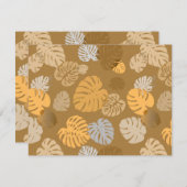 数々の色の熱帯葉6 ノートカード (正面/裏面)