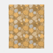 数々の色の熱帯葉6 フリースブランケット (正面)