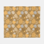 数々の色の熱帯葉6 フリースブランケット (正面(横))