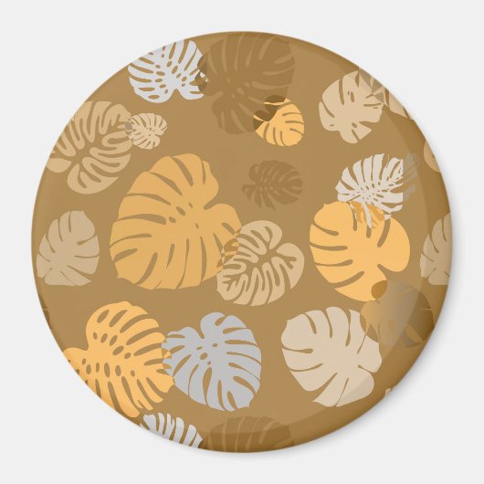 数々の色の熱帯葉6 マグネット (正面)