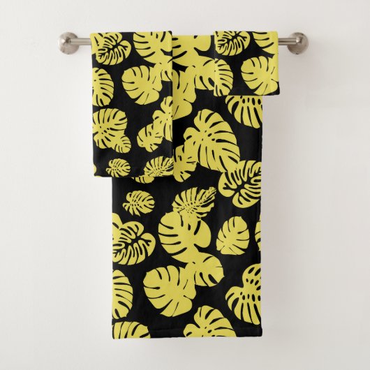 数々の色の熱帯葉7 バスタオルセット (インサイチュ)