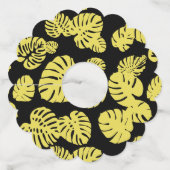 数々の色の熱帯葉7 ワイングラスタグ (正面)