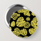 数々の色の熱帯葉7 缶バッジ (正面&裏面)