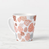 数々の色の熱帯葉9 カフェラテマグ (左アングル)