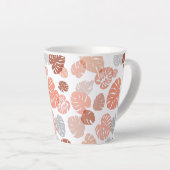 数々の色の熱帯葉9 カフェラテマグ (右アングル)