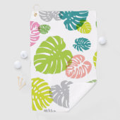 数々の色の熱帯葉 ゴルフタオル (インサイチュ)