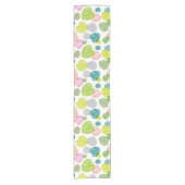 数々の色の熱帯葉 ショートテーブルランナー (正面)