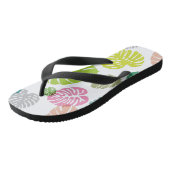 数々の色の熱帯葉 ビーチサンダル (アングル)