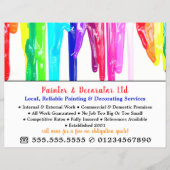 数々の色の絵を描ドリップ チラシ (正面)