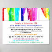 数々の色の絵を描ドリップ ポスター (正面)