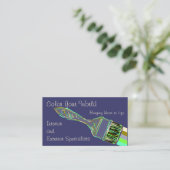 数々の色の絵を描ブラシと絵を描 名刺 (スタンド正面)