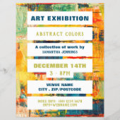 数々の色の絵を描抽象芸術、アーティスト展 チラシ (正面)