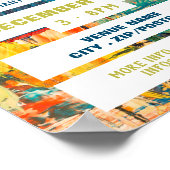 数々の色の絵を描抽象芸術、アーティスト展 ポスター (角)