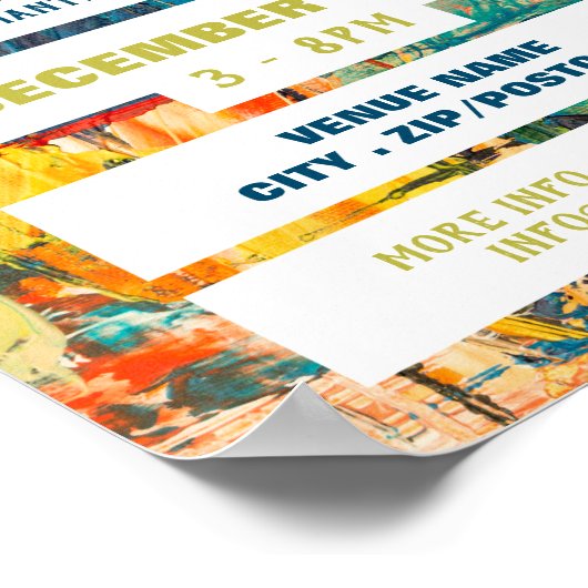 数々の色の絵を描抽象芸術、アーティスト展 ポスター (角)