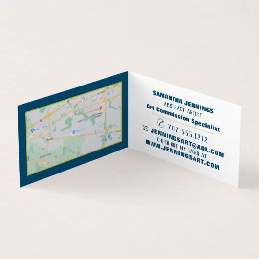 数々の色の絵を描抽象芸術、アーティスト展 名刺 (内部)