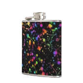 数々の色の絵を描(ばちゃばちゃ)跳ねるデザイン- Drink Flask フラスク (左)