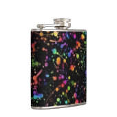 数々の色の絵を描(ばちゃばちゃ)跳ねるデザイン- Drink Flask フラスク (右)