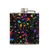 数々の色の絵を描(ばちゃばちゃ)跳ねるデザイン- Drink Flask フラスク (裏面)