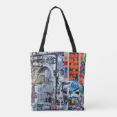 数々の色の絵画壁 トートバッグ (裏面)