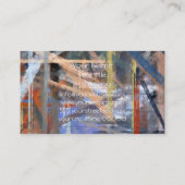 数々の色の絵画抽象芸術 名刺 (裏面)