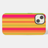 数々の色の縦ストライプ列 iPhoneケース (裏面横)