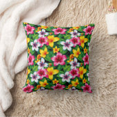 数々の色の花と離れPattern-57577 クッション (ブランケット)