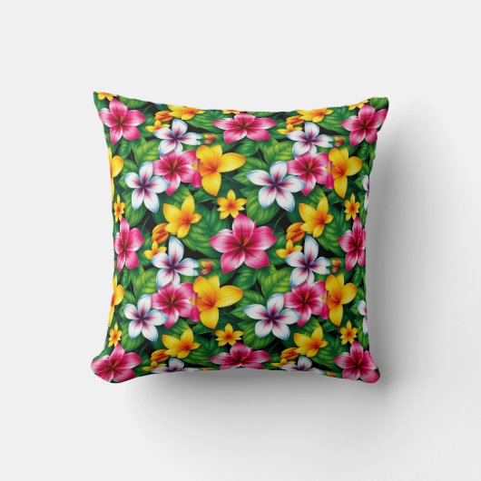 数々の色の花と離れPattern-57577 クッション (正面)