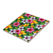 数々の色の花と離れPattern-57577 タイル (側面)