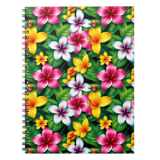 数々の色の花と離れPattern-57577 ノートブック (正面)