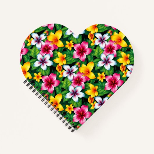 数々の色の花と離れPattern-57577 ノートブック (正面)