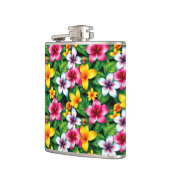 数々の色の花と離れPattern-57577 フラスク (左)