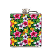数々の色の花と離れPattern-57577 フラスク (裏面)
